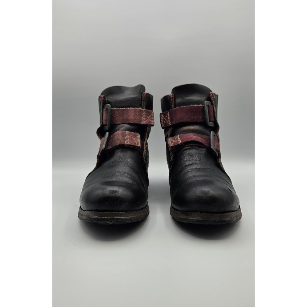 Fly London Black Leather Double Buckle Ankle Boots Made in Portugal Size 42 - Picture 2 of 12